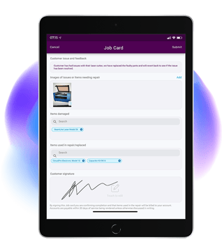 Job Card Tablet Vertical